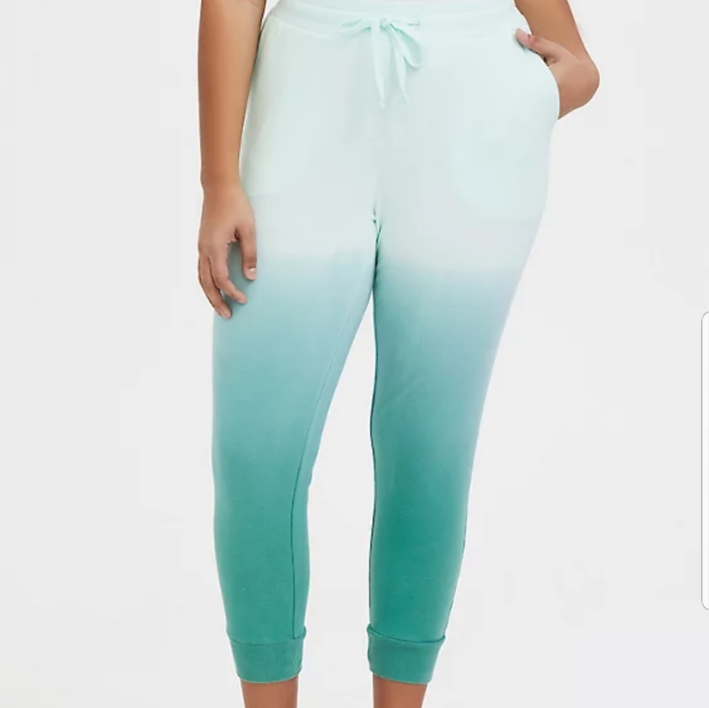 Torrid MINT GREEN OMBRE FRENCH TERRY JOGGER